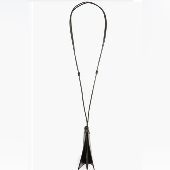 Authentic Saint Laurent Croc Embossed Flip Card Case with Lanyard - Picture 16 of 16